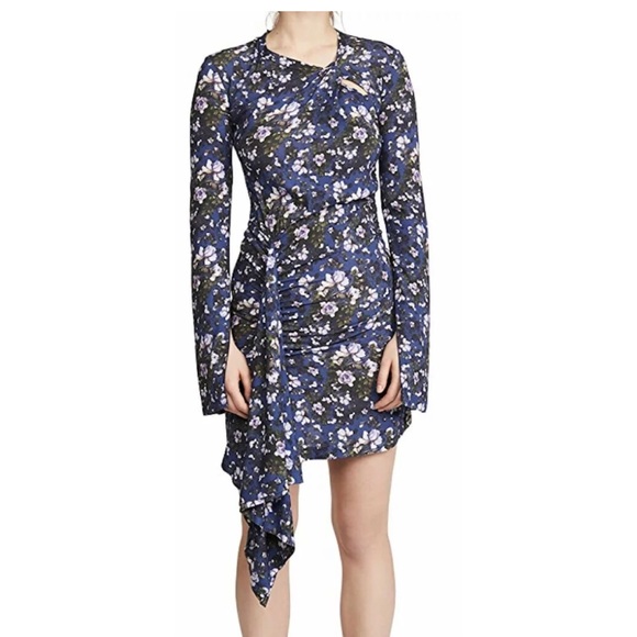 NWT Unravel Project floral draped dress $825